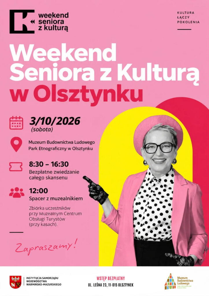 Weekend Seniora z Kulturą w Olsztynku - plakat. Weekend Seniora z Kulturą w Olsztynku - plakat.